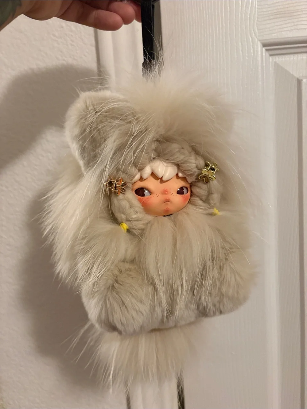 High Quality Real Fur mini Lion Custom Hirono Pendant